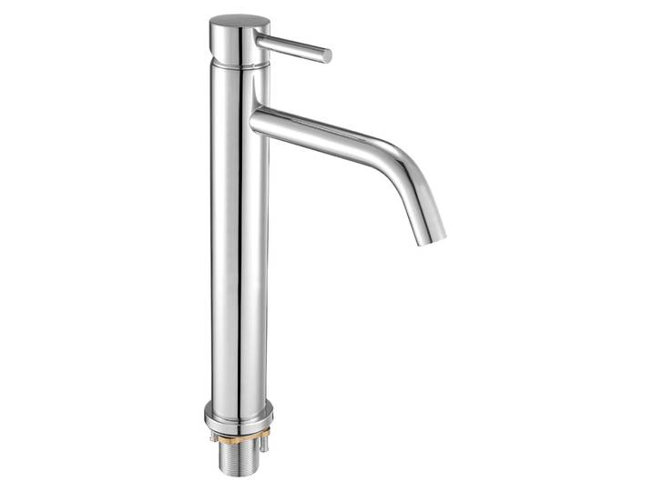 Robinet d'évier VEVOR\, robinet chromé argenté pour évier de cuisine\, robinet de cuisine avec vidage à bouton-poussoir\, convient pour salle de bains camping-car\, bar\, robinet à bec haut