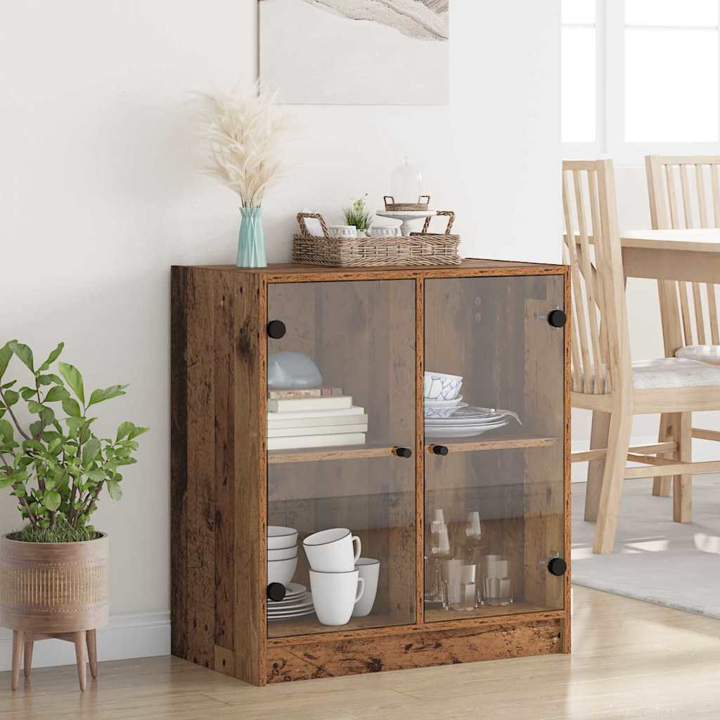 17 Stories Sideboard Accent Chest Old Wood 75.5cm H X 68cm W X 37cm D