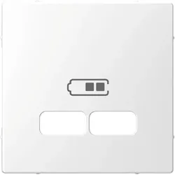 MertenZentralplatte für USB Ladestation-Einsatz, System Design, Lotosweiß