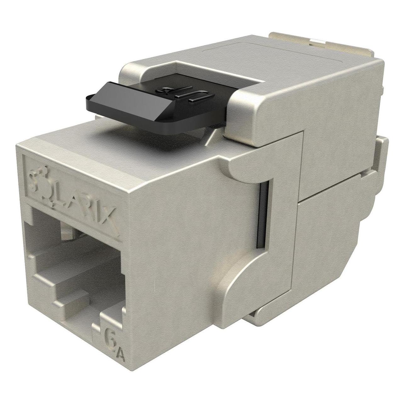 Solarix selbstschneidender Keystone CAT6A STP / RJ45-Stecker / geschirmt (Keystone Modul) (SXKJ-10G-STP-BK-SA)