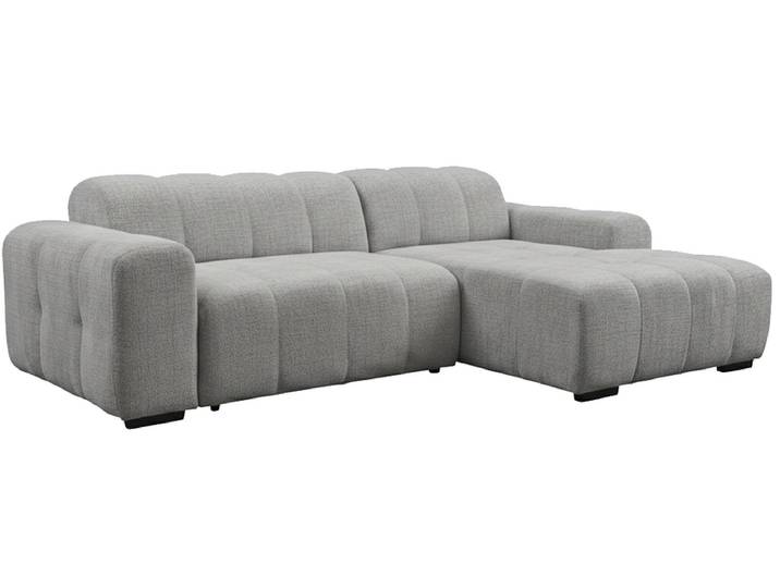 Ecksofa AURA Stoff silber