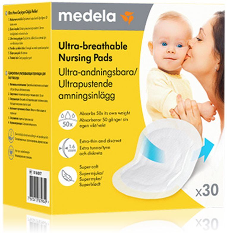 Medela Ultra-breathable Nursing Pads disposable breast pads ultra-breathable 30 pc