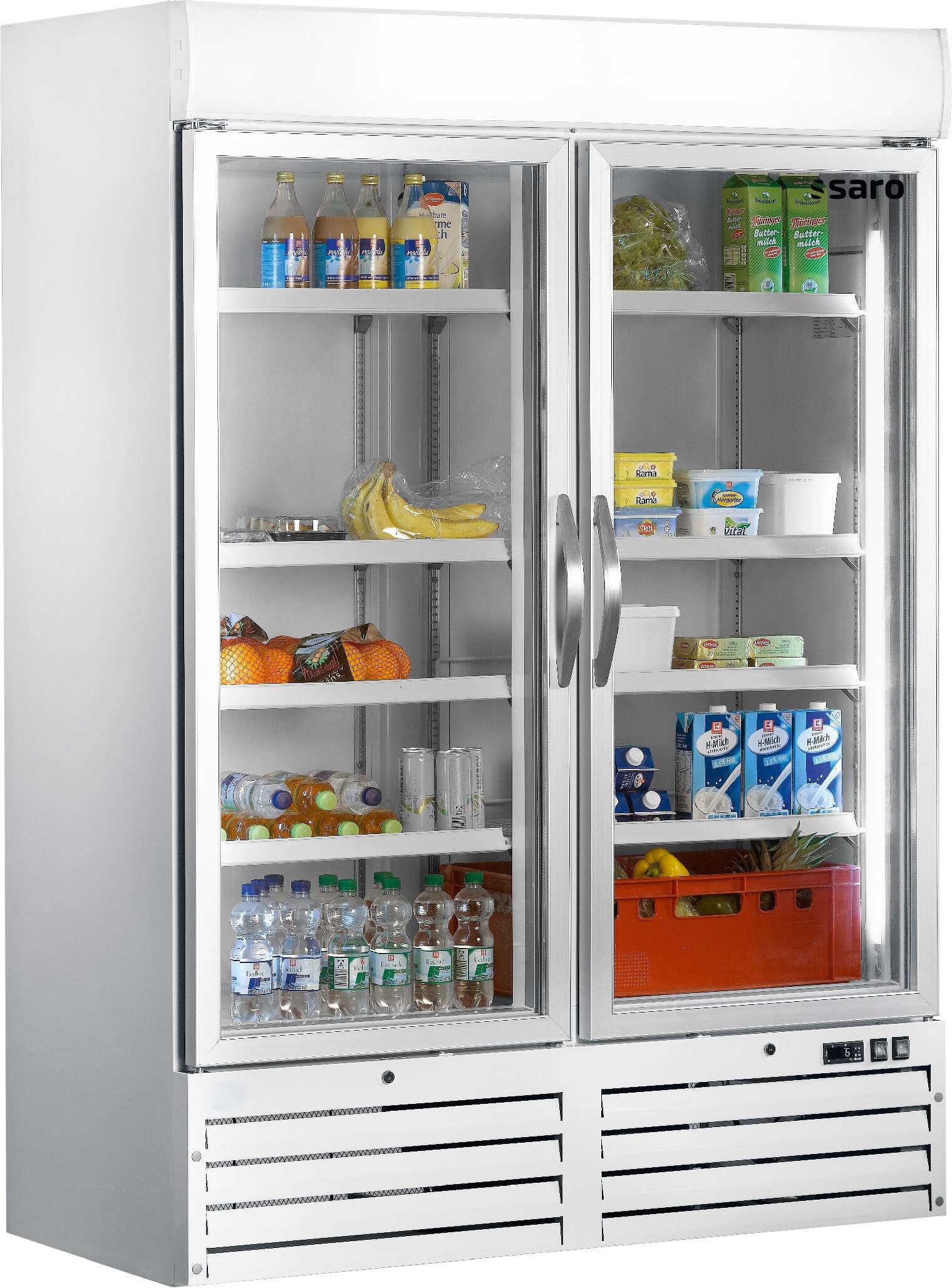 Saro G 920, Merchandiser Kühlschrank, Freistehend, Grau, Stahl, Nebeneinander, 1078 l