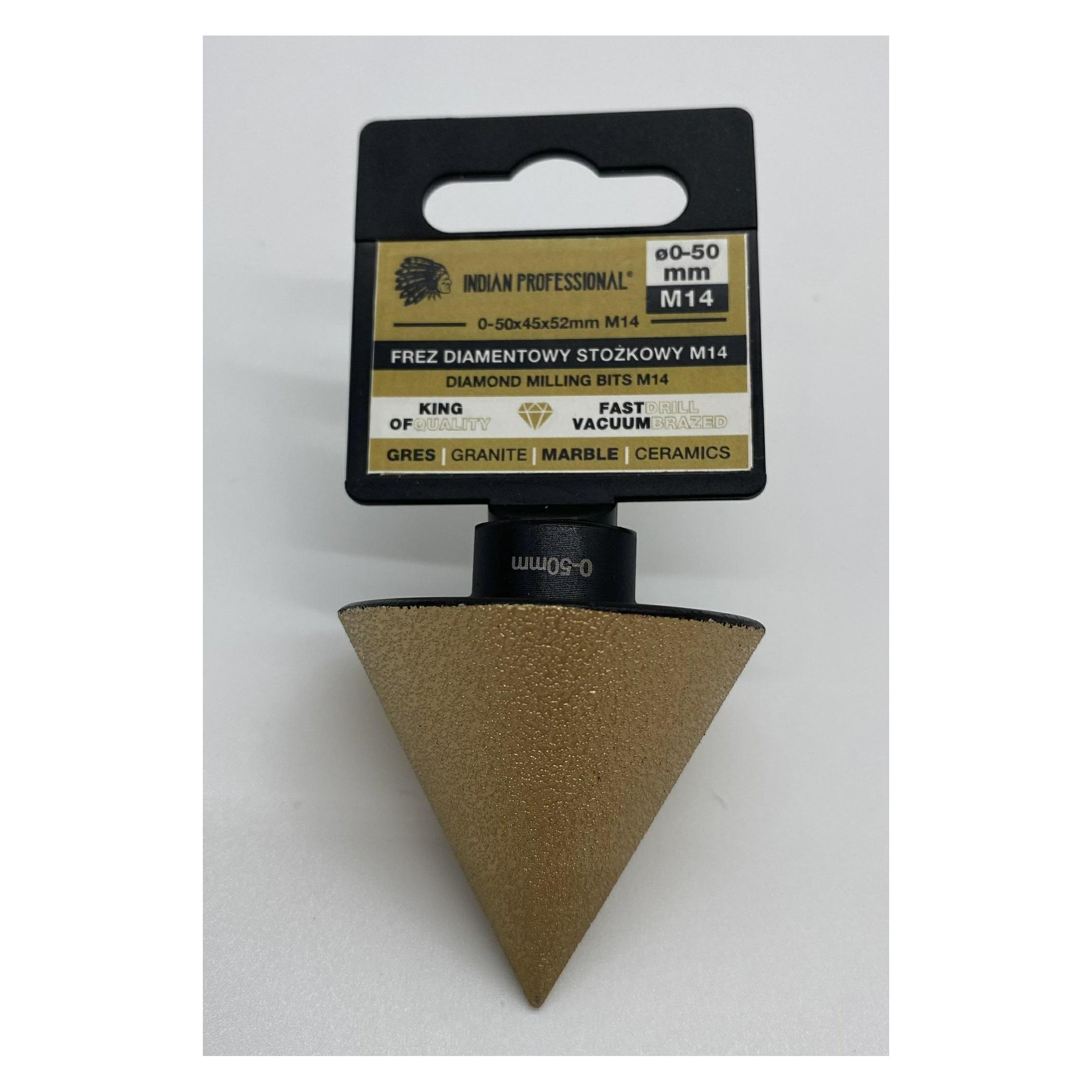 Indian Professional FREZ DIAMENTOWY STOŻKOWY M14 2-48mm / (IP7725)