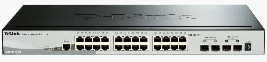 D-Link DGS-1510-28X/E, 28-Port Stackable Smart Managed Gigabit Switch