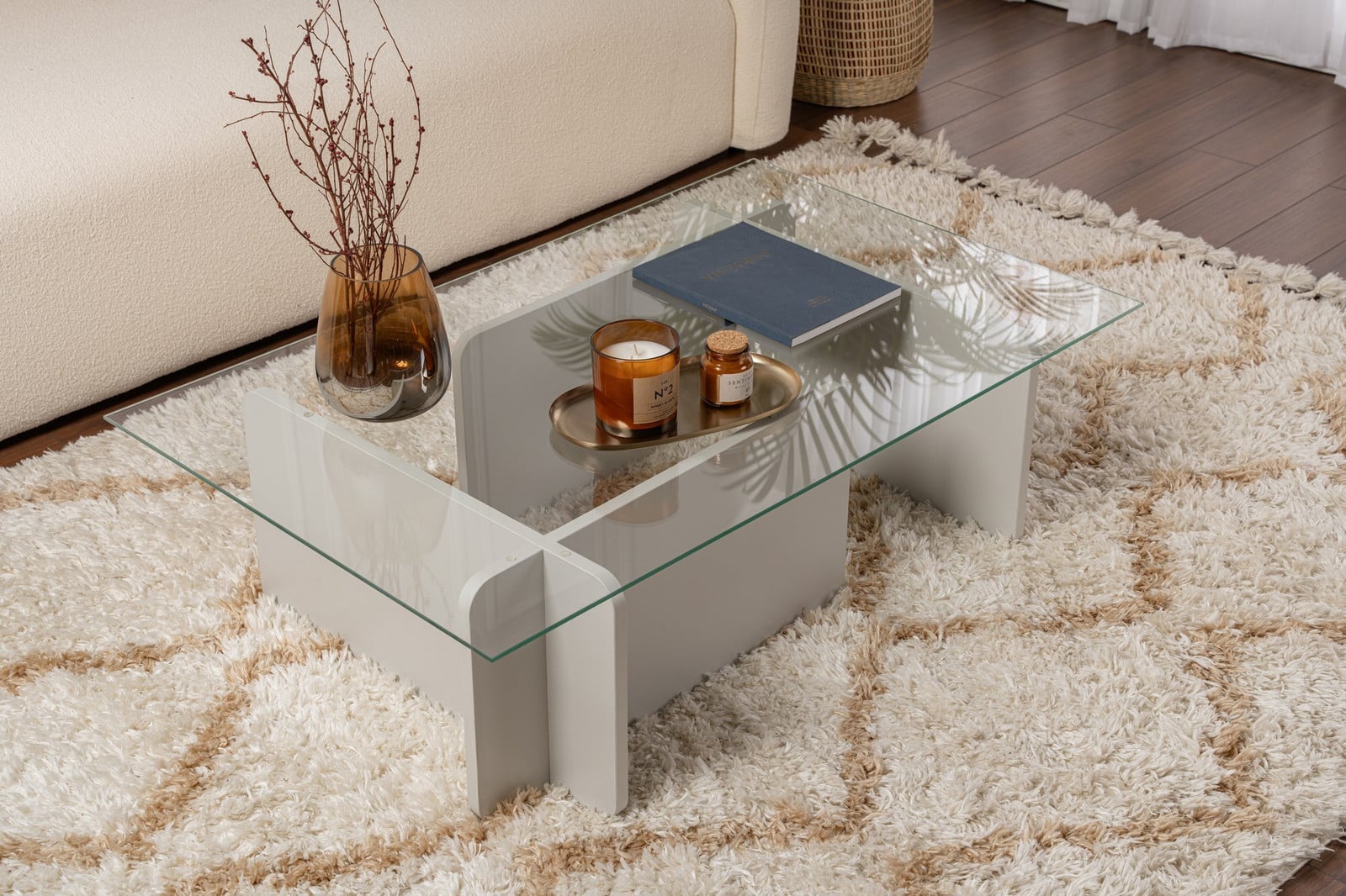 Skye Decor Flavio Salontafel - Grijs - 105 x 65 x 30 cm