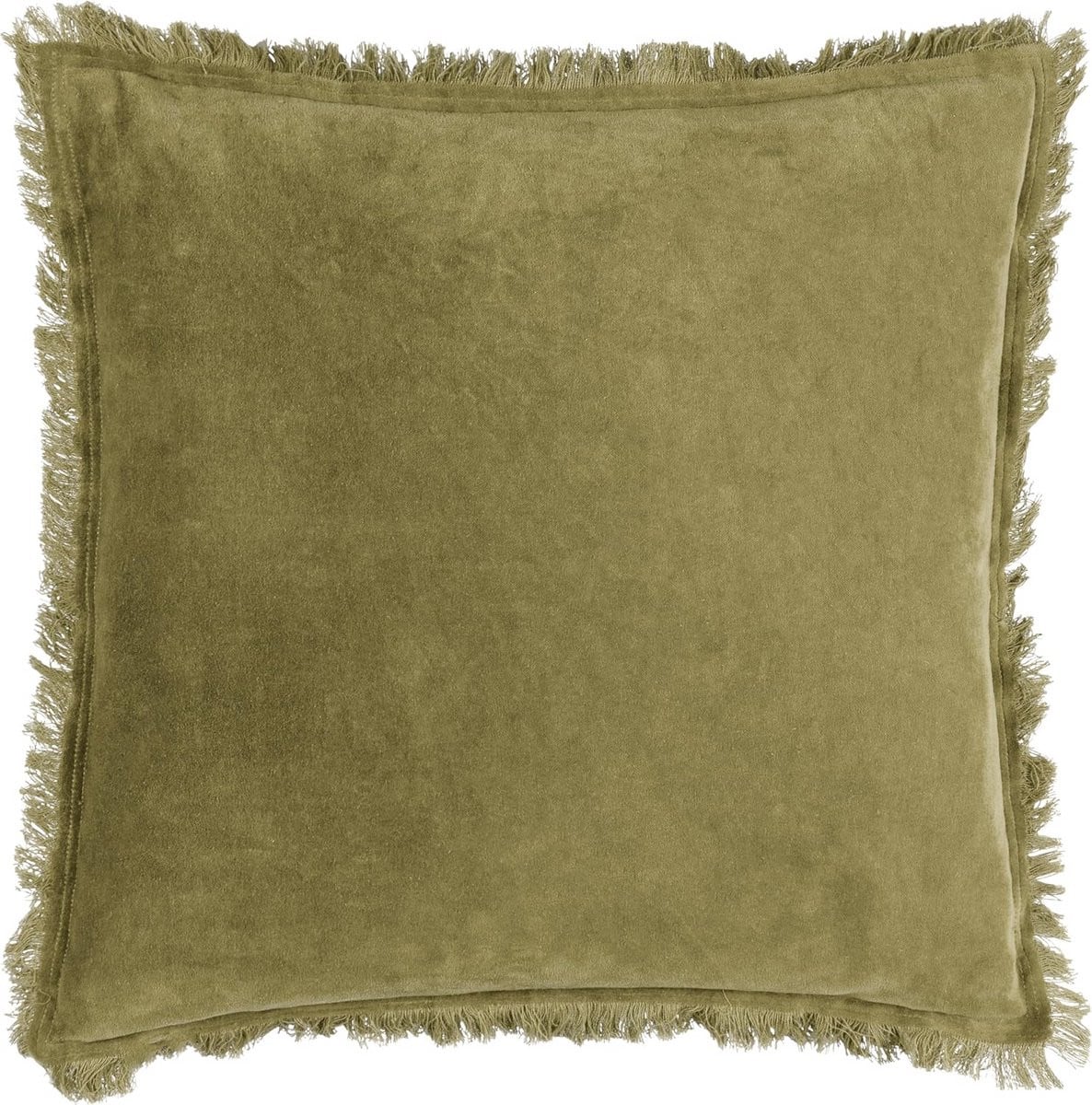 Fluwelen Kussenhoes met Decoratieve Franjes