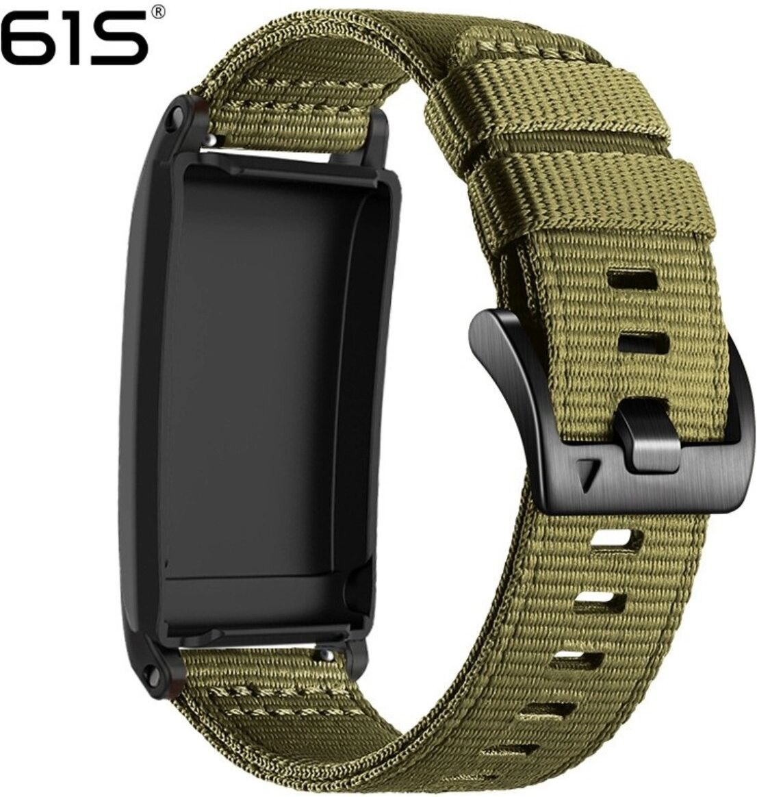 INF Nylon-Sportarmband, kompatibel mit Whoop 5.0 (Kunststoffgehäuse) – Atmungsaktiv, weich, sicherer Sitz, schwarze Schnalle Dunkelgrün