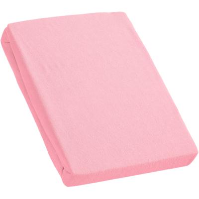 Spannbettlaken KUM "Frottee Spannbetttuch", rosa, L:200cm, Frottee, Obermaterial: 100% Polyester, Bettlaken, Spannbettlaken, bis ca. 30 cm Matratzenhöhe, weich & kuschelig