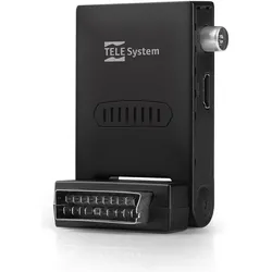 Telesystem Einfacher Decoder (DVB-T, DVB-T2), TV Receiver, Schwarz