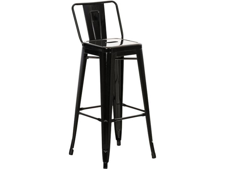 CLP Barhocker Metall schwarz, Schwarz, 44x96x43 cm, Esszimmer, Barmöbel, Barhocker