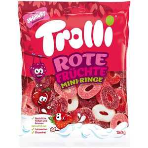 Trolli Fruchtgummis Rote Früchte Mini Ringe, 150g