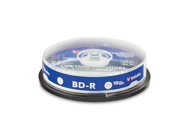 Verbatim MDISC BD-R - Blu-Ray-schijf 25 GB, 4x brandsnelheid, duurzame Blu-Ray-schijf, 10 Pack Spindle