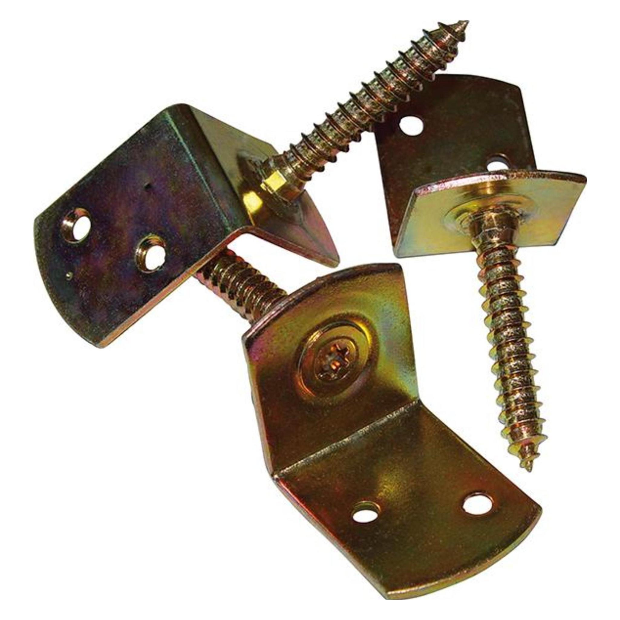 Hadra Flechtzaunbeschlag+Schr.T gelb verzinkt (Flechtzaunbeschläge, 1 Stk.) (4053569790437)