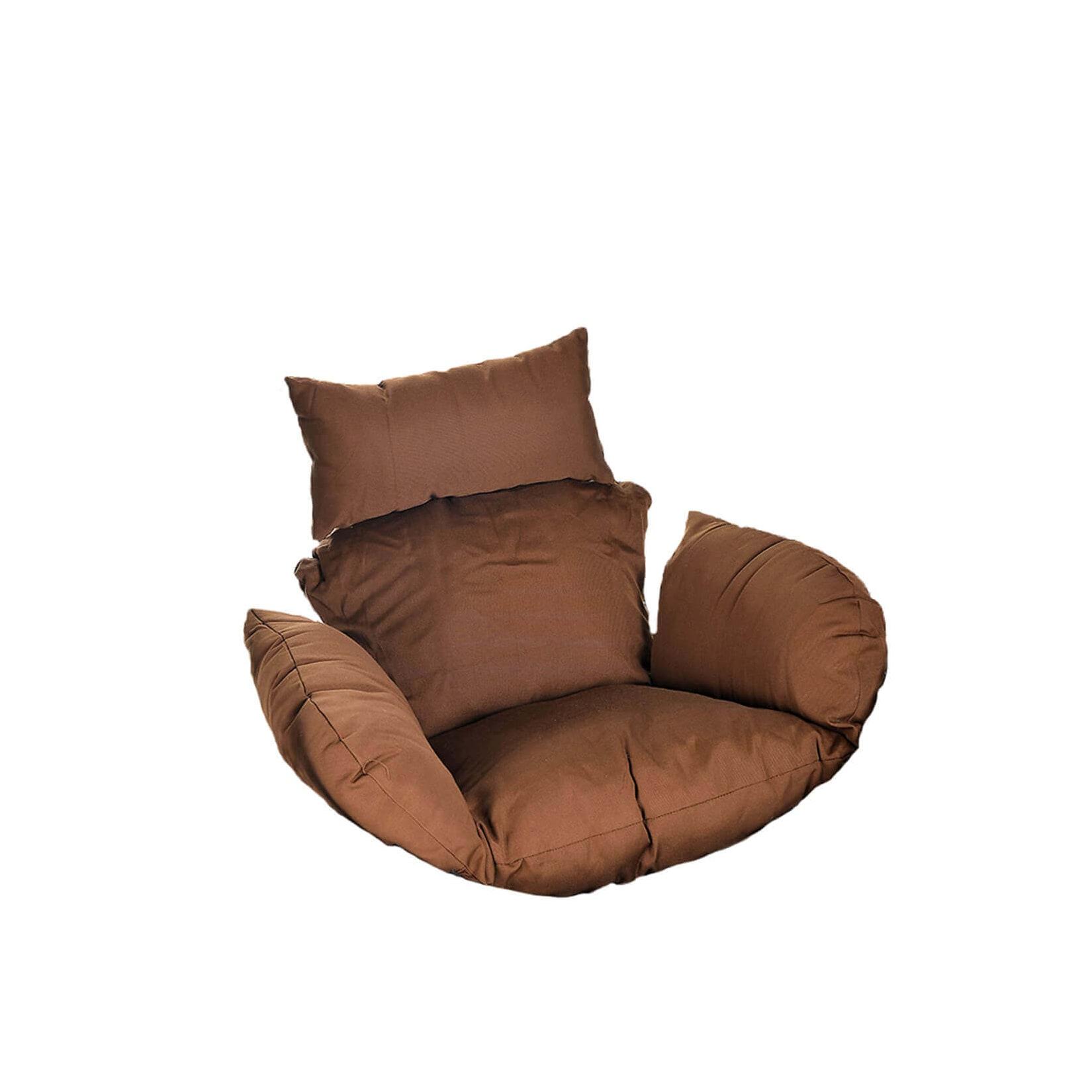 HOME DELUXE Polyrattan Hängesessel CIELO - Grau/Braun nur Kissen