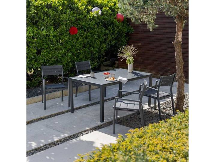 Kettler Lugano Gartenmöbel-Set M (4 Plätze) Tisch 160x95cm