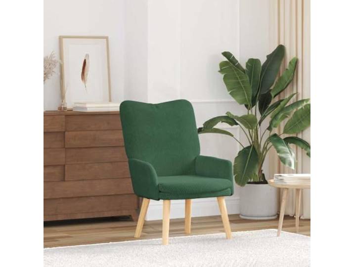 Sessel, Dschungelgrün, Stoff, 63 x 67 x 94 cm, mit Armlehnen, Polyester und Modernes Design, Innenbereich, Wohnzimmer, Büro, gepolsterte Armlehnen, gummiertes Holz, einfache Montage, ein Stück