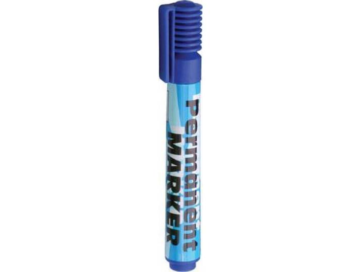 12 Permanent marker blauw ronde punt 804