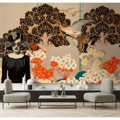 Fototapete LIVING WALLS "Walls by Patel 5 Fototapete Mystische Tier- & Porträtkunst", natur, B:4m H:0m L:2,7m, Vlies, Tapeten, Mystische Tier- & Porträtkunst auf 200 g/m² Premium-Vlies