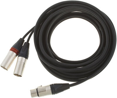 pro snake Stereo Y-Cable 5,0 Schwarz