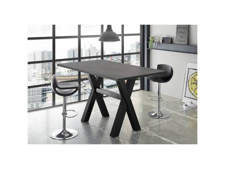 Table haute Boe III 120cm Gris/Graphite