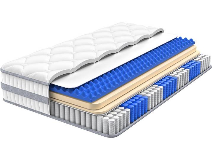 Boxspringmatratze Taschenfederkernmatratze 7 Zonen Federkernmatratze, Luxus matratze, Patbrela, 26 cm hoch,orthopädisch,Zertifizierte Qualität, passt sich dem Körper