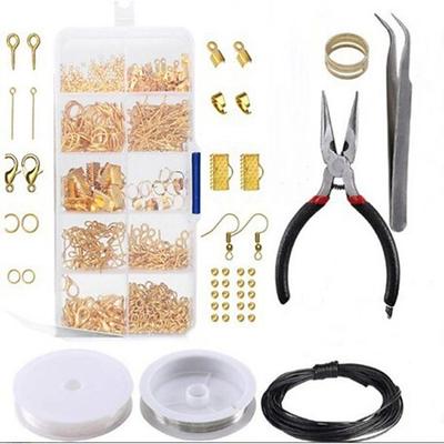 10 Fächer Schmuck Zubehör Kombinationsset Offene Schlaufe Geschlossene Schlaufe Hummerverschluss Ring Handwerkzeuge Zangen Valentinstag Geschenk