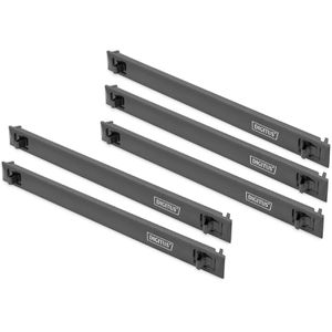 Digitus Blindpanel DN-97651-5, Kunststoff, Snap-In, 19 Zoll (483 mm), geschlossen, schwarz, 1HE, 5 Stück