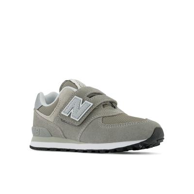Sneaker NEW BALANCE "574", Mädchen, Gr. 33,5, grau, Leder, Synthetik, Textil, Schuhe Sneaker, mit Gummilaufsohle, entwickelt