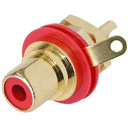 NEUTRIK NYS367-2 - Cinch-Einbaubuchse, Farbcodierung rot, vergoldete Kontakte