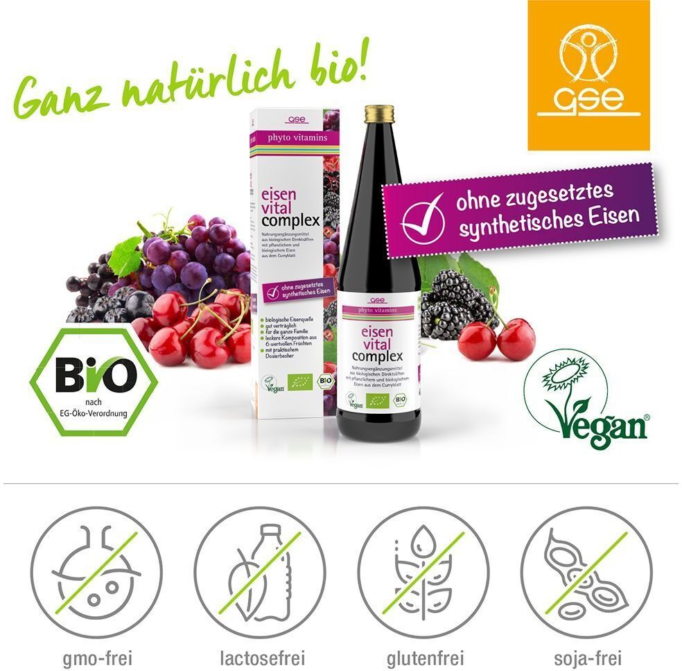 GSE Eisen Vital Complex Bio Flüssigkeit z.Einn. 3x 3x330 ml zum Einnehmen