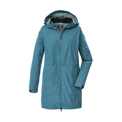 Parka KILLTEC "KOS 35 WMN PRK", Damen, Gr. 36, blau, Obermaterial: 100% Polyester.Futter: 100% Polyester, Jacken Parka, Wasser- und winddichter Damenparka, atmungsaktiv, verstellbar