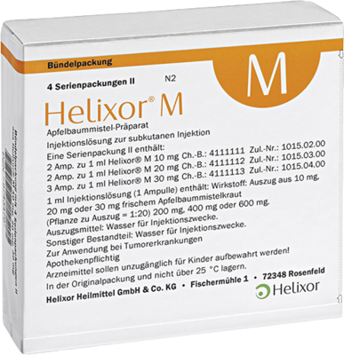 HELIXOR Heilmittel GmbH HELIXOR M Serienpackung II Ampullen 4X7 St 08743479