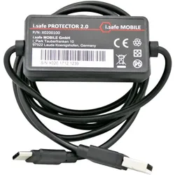 I.safe Mobile iSafe MOBILE PROTECTOR 2.0 Ladeadapter 1x USB-C Schwarz (1 Port), USB Ladegerät, Schwarz