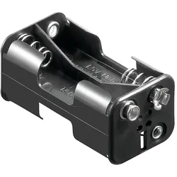 HALTER 4XUM3-QDK - Batteriehalter für 4 Mignonzellen (AA), Druckknopf