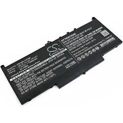 Laptop battery J60J5 et. al for DELL, 7.6V, 7200mAh (7200 mAh), Notebook Akku