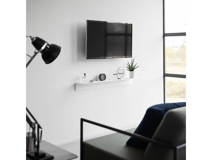 Étagère murale magnétique Tower Acier, thermolaqué Blanc/Blanc 90cm