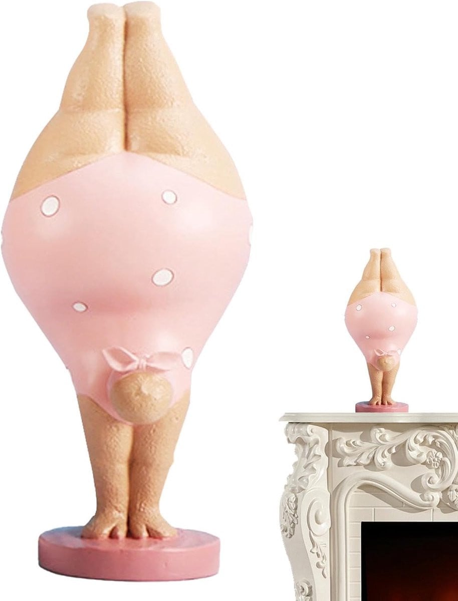 Handgemaakt Dames Yoga Beeldje van Hars voor Meditatie Decoratie - Hoogte: 34,5 cm