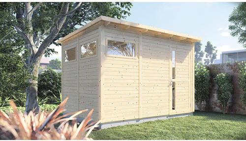 Gartenhaus Bertilo Pentus 3 inkl. Fußboden 359 x 265 cm natur