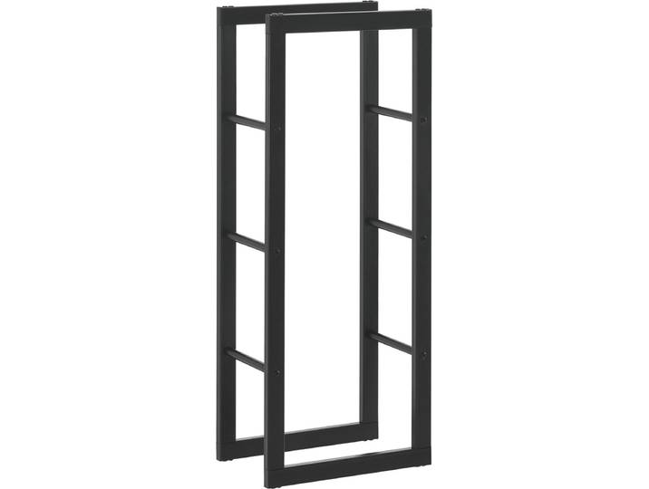 Brandhout rek houtopslag Täby zwart 40x25x100 cm