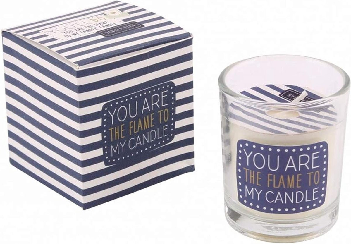 CGB Giftware You Are The Flame To My Candle Set van twee kaarsen