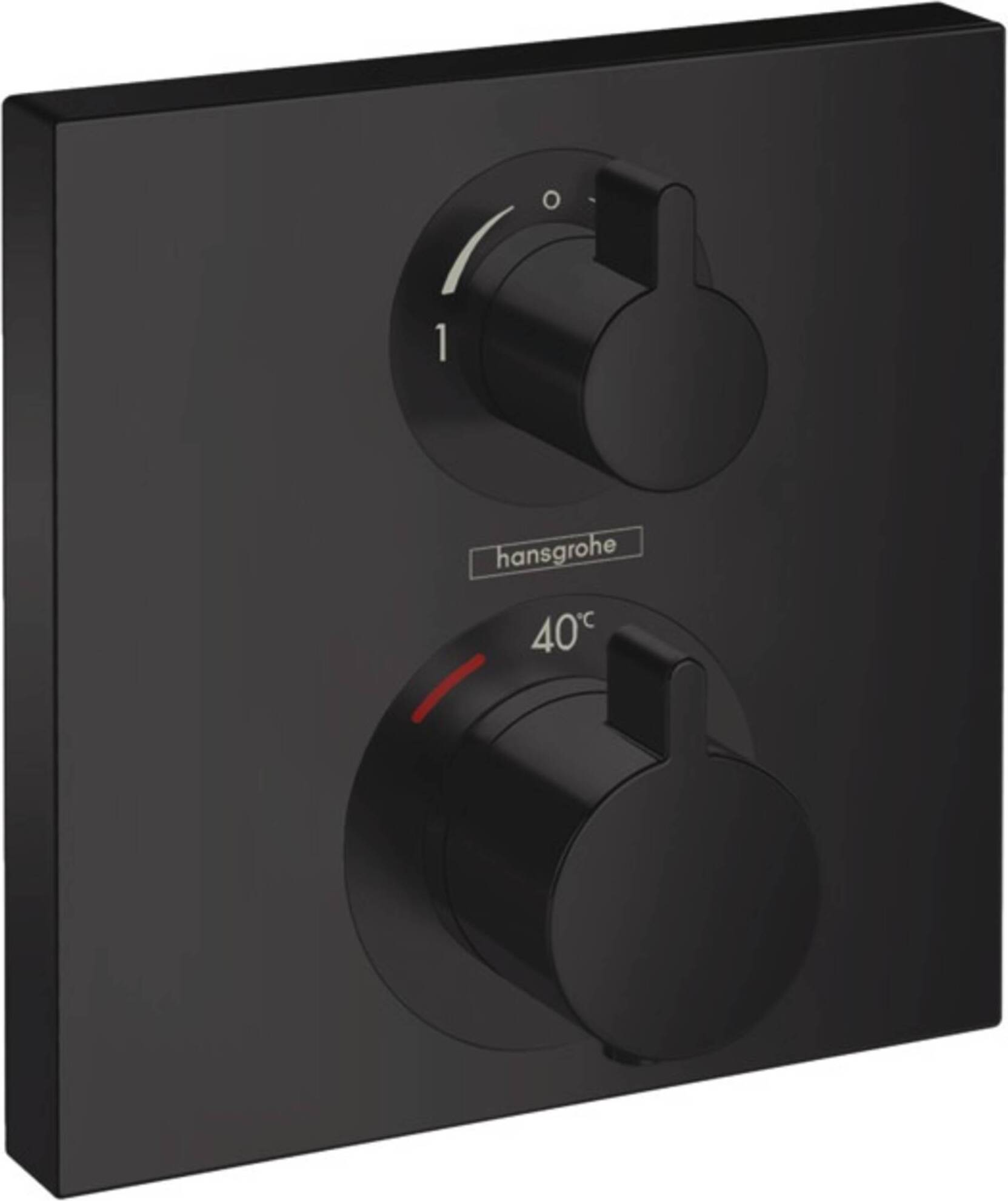 hansgrohe Thermostat Ecostat Square UP 2 Verbraucher mattschwarz, 1 Stk.
