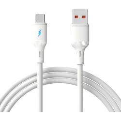 Akyga USB-C® Kabel USB 2.0 USB-A Stecker, USB-C® Stecker 1 m Weiß Flexibel AK-USB-59
