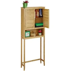 relaxdays Waschmaschinenschrank »Lamell« braun