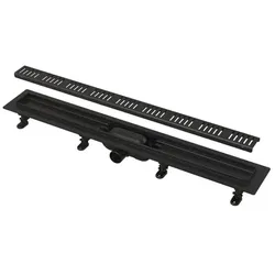 Alca Duschrinne APZ10BLACK SIMPLE Schwarz Matt Kunststoff APZ10BLACK-750M