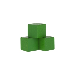 Augenwürfel Holzwürfel - Spielsteine - kantig - grün - Holz - 15 mm 247066