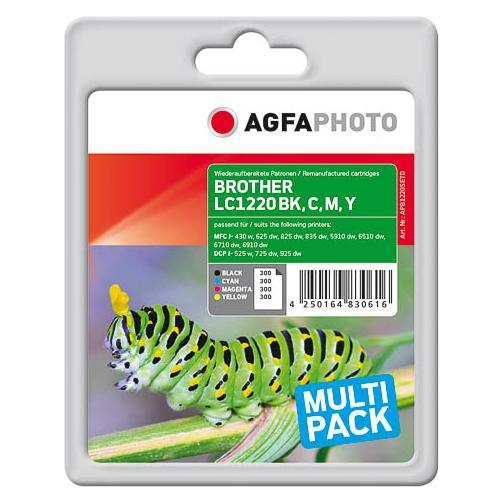 Agfaphoto Ink B/C/M/Y (BK, C, M, Y) (APB1220SETD)