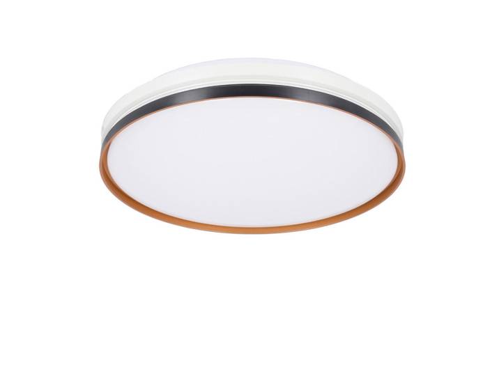 Led-Deckenleuchte Montana, Schwarz, Weiß, Goldfarben, Metall, Kunststoff, rund, 40x7x40 cm, RoHS, Europäischer Sicherheitsstandard, einfach zu transportieren, Lampen & Leuchten, LED Beleuchtung, LED-Deckenleuchten