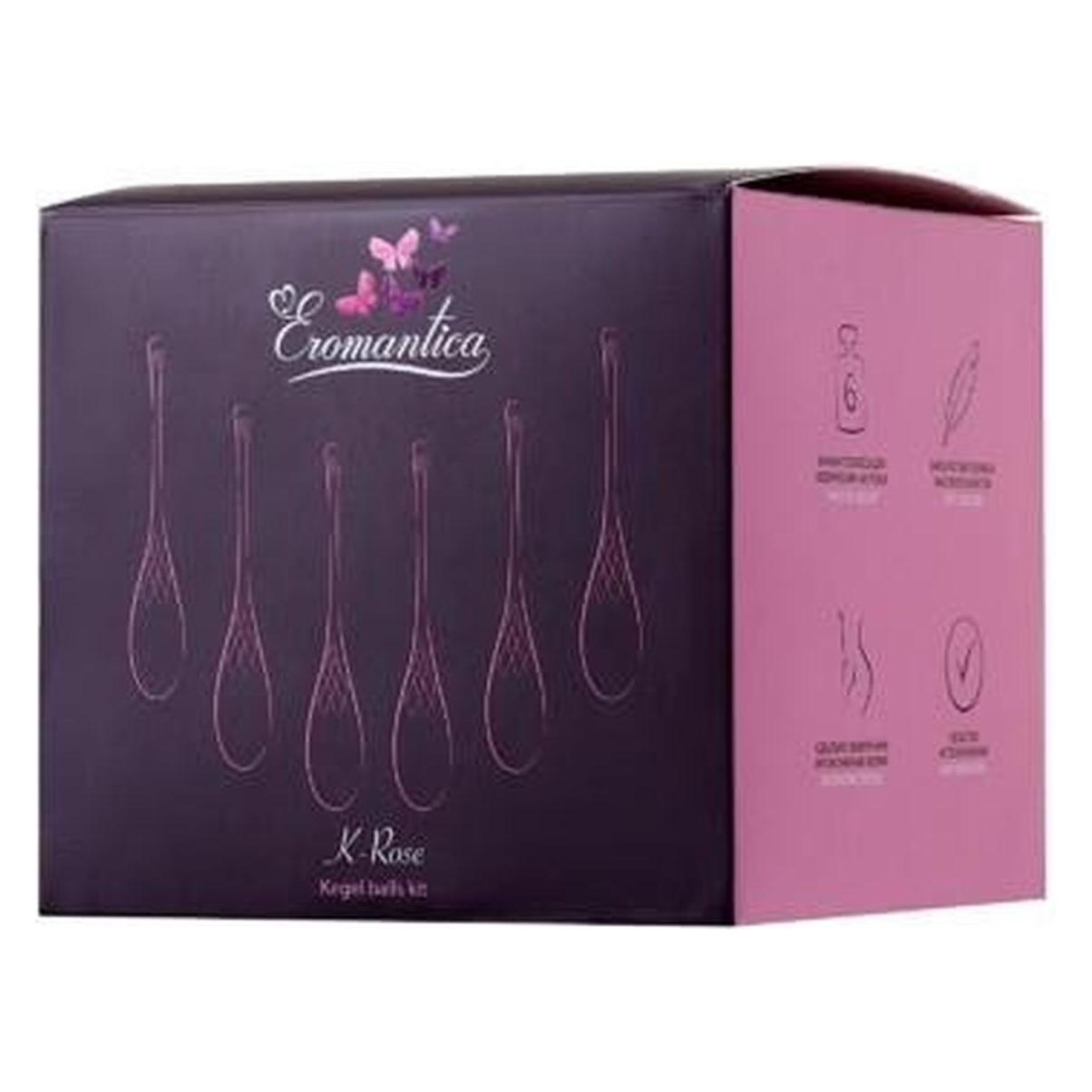 Toyfa xEROMANTICA 6er-Set Vaginalkugeln K-ROSE, Silikon, rosa (39-210206)
