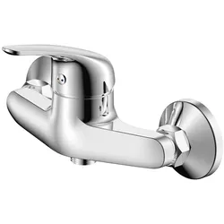 BELVIT Duschmischer Aufputzarmatur chrom für Dusche klassisch glänzend Einhebel